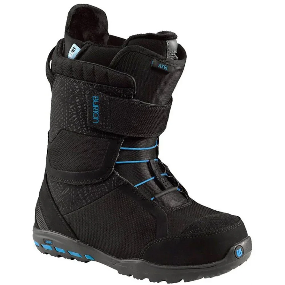 NEW Burton Axel Womens Snowboard Boots!  Black With Blue Trim Size 5